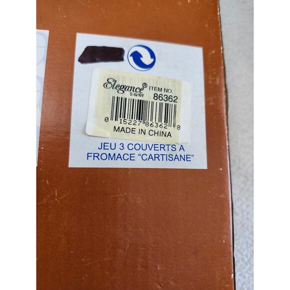 New Set 3 Silea Tassel Handle Silver Plated Butter Spreader Fork Knot Cheese - Picture 10 of 11